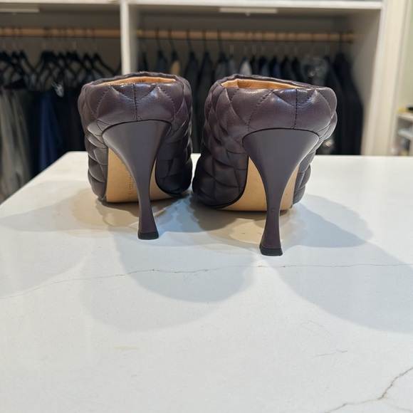 Bottega Veneta Quilted Mules in Brown and Gold - Picture 2 of 6